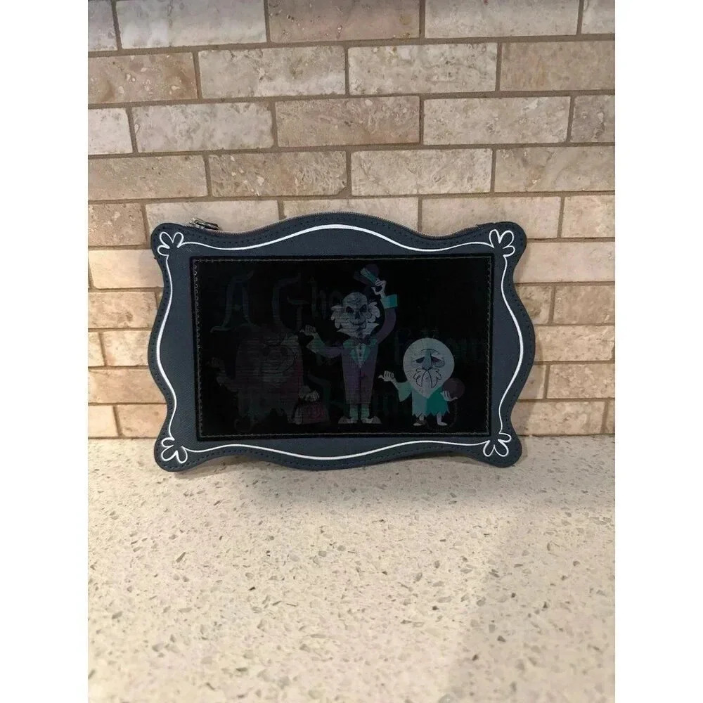Disney Parks Haunted Mansion Hitchhiking Ghost Zipper Pouch Bag